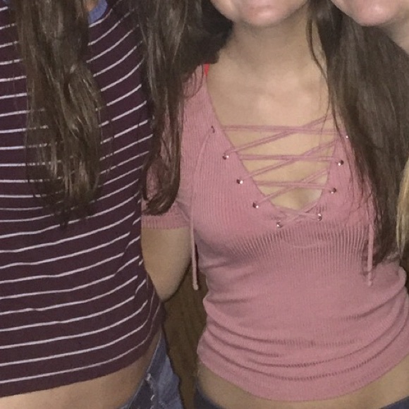 Lace-Up Top - Picture 3 of 3